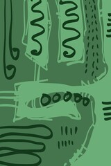 Abstract image for printing. Picture for modern interiors. The picture is painted by hand on a tablet. © neurostructure