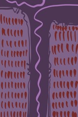 Abstract image for printing. Picture for modern interiors. The picture is painted by hand on a tablet. © neurostructure