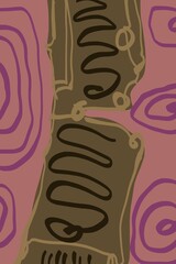 Abstract image for printing. Picture for modern interiors. The picture is painted by hand on a tablet. © neurostructure