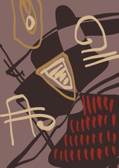 Abstract image for printing. Picture for modern interiors. The picture is painted by hand on a tablet. © neurostructure