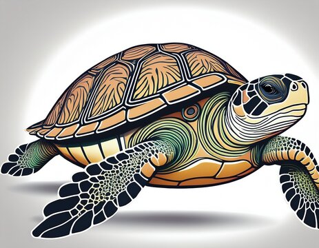turtle isolated on white