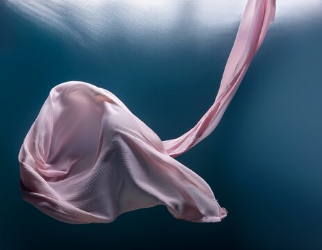 cloth n artistic photo of flowing cloth suspended in midair creating a weightless appearance