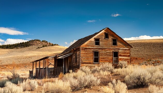 a dilapidated old house sits in a barren desert landscape colorado s mining history