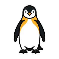 Fototapeta premium Cute standing penguin vector illustration. 