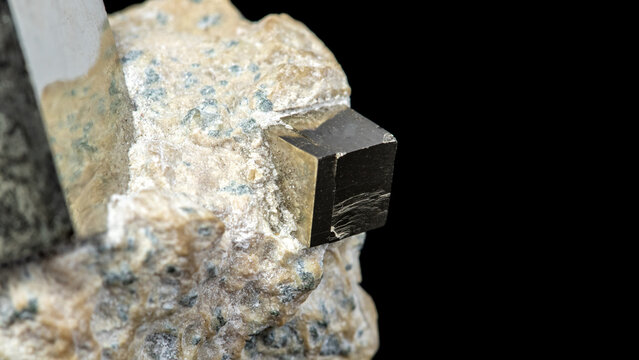 Natural golden pyrite cube stone for wealth and chakra meditation