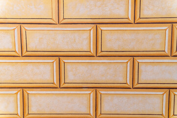 Decorative painted wall imitating three-dimensional stone blocks © K. Yeudakimava
