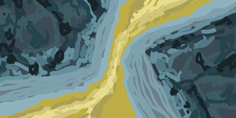 Abstract image for printing. Picture for modern interiors. The picture is painted by hand on a tablet. © neurostructure