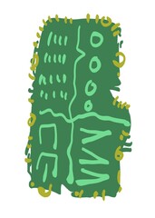 Abstract image for printing. Picture for modern interiors. The picture is painted by hand on a tablet. © neurostructure