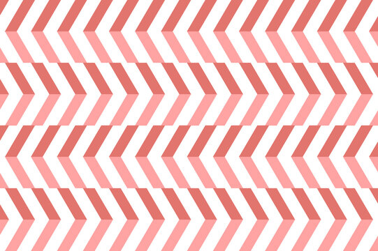 Coral pink chevron pattern on transparent background for wrapping paper.
