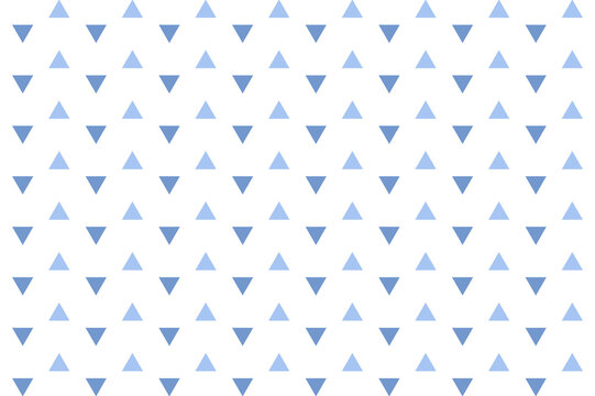 Seamless repeating light blue triangle geometric pattern with transparent background element on transparent background.