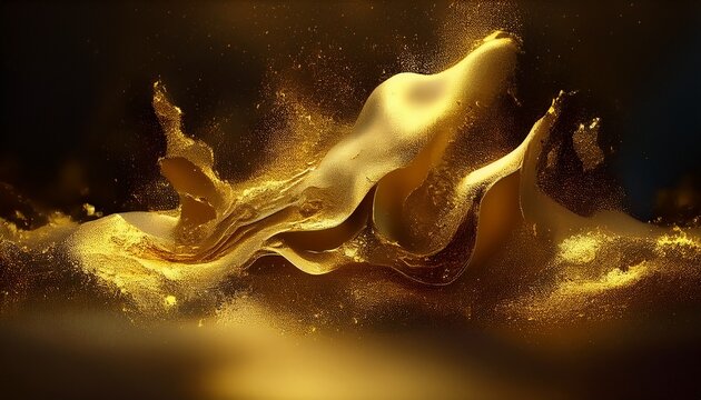 gold powder abstract near up background