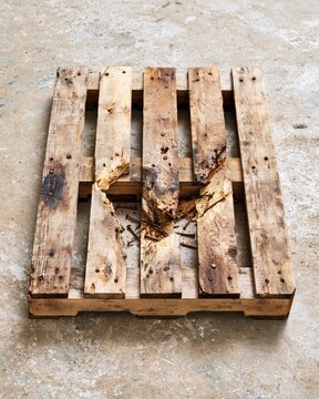 Broken wood pallet texture close up detail