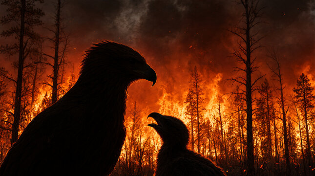 fire in the forest