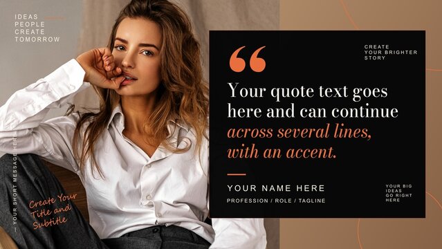 Editorial Quote Titles Copper Horizontal