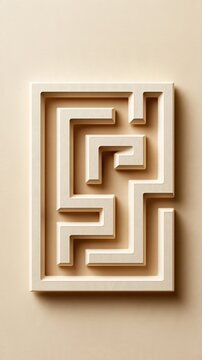 Intricate maze pattern offers a challenging visual experience