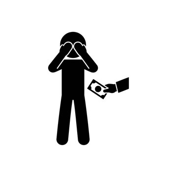 Turning Blind Eye Bribery Icon