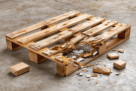Broken pallet disruption in warehouse shipping process
