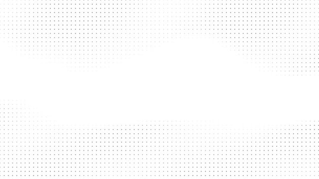 Minimal Gray Halftone Dot Wave Motion Background on White with Soft Gradient Pattern, Abstract Dotted Grid and Clean Modern Animation