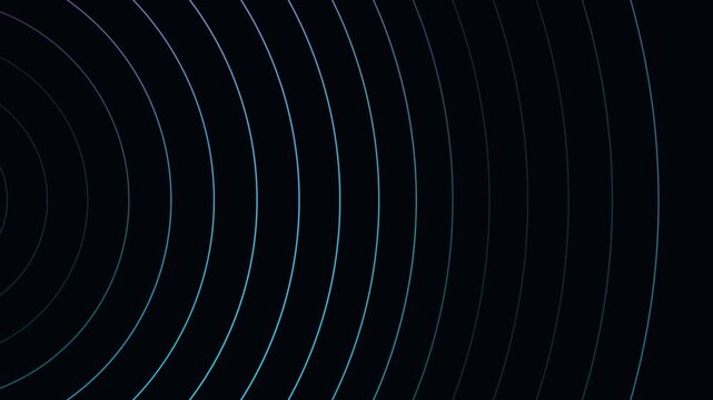 Neon Circles Expanding Across Dark Digital Background for Technology Motion Graphics