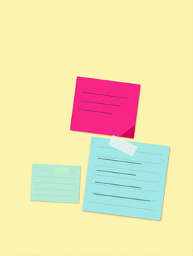 Two overlapping colorful paper squares