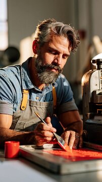 Artisan at work creating beautiful handcrafted designs