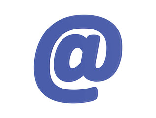 Obraz premium at symbol email icon 3d render illustration isolated