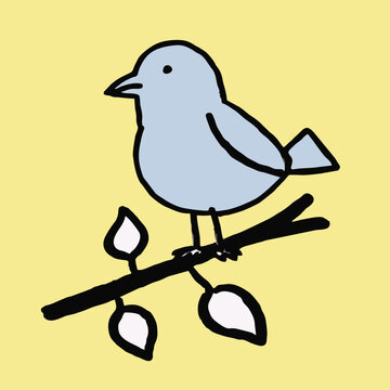 native flat art style design vector bird