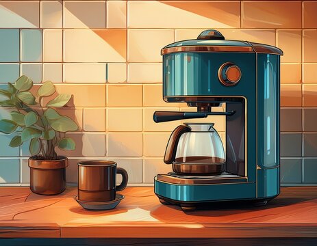 coffee maker pot single serve pod caddy tile backsplash