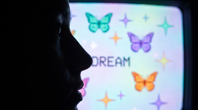 Macro photo of silhouette with y2k butterfly gr&hellip; 2k 20260924203843 showing abstract micro structural details and textures with professional studio lighting