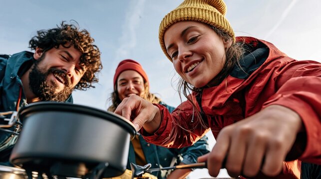 Outdoor cooking with friends creates lasting memories