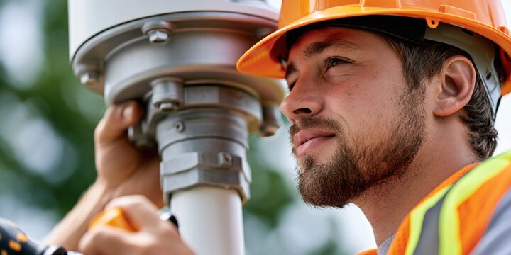 Surveyor utilizing advanced technology in the field
