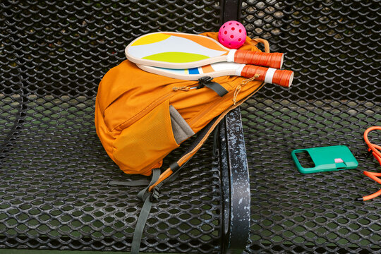 Colorful Pickleball Gear Sports Court