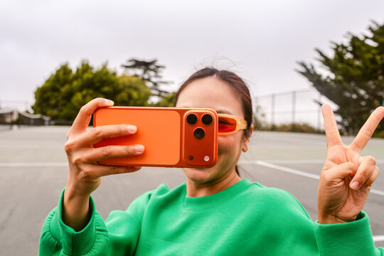 Selfie Smartphone Peace Sign
