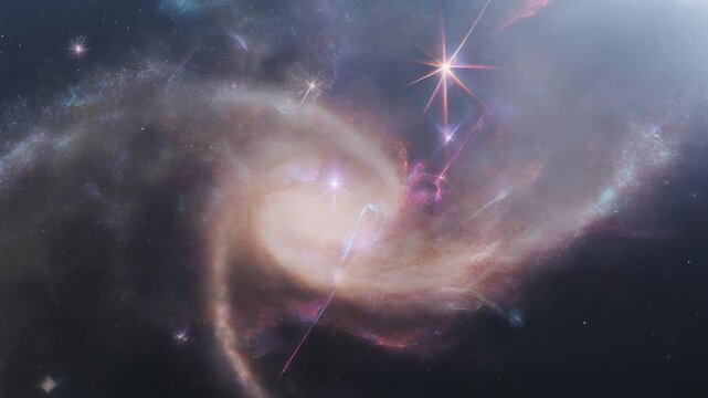 Cosmic Dance Interacting Spiral Galaxies in Deep Space