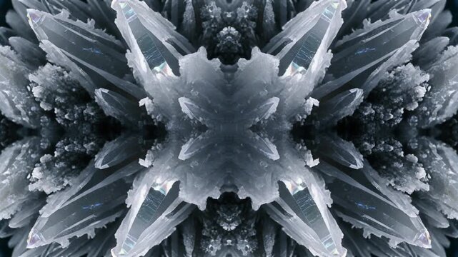 Abstract Crystal Formation Kaleidoscope Pattern