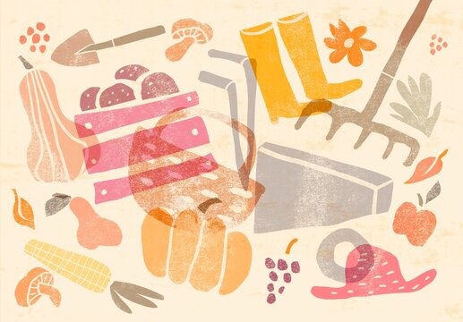 Autumn Harvest Collection &ndash; Farm Market and Thanksgiving Concept