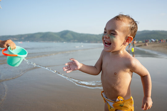Toddler laughing