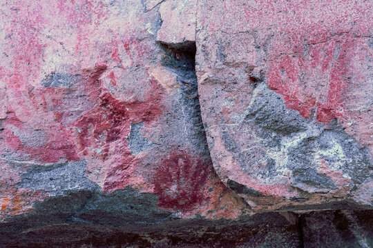 Prehistoric Handprints on Stone