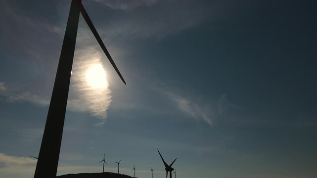 Wind Turbine Farm clean renewable energy green power hybrid power plant
