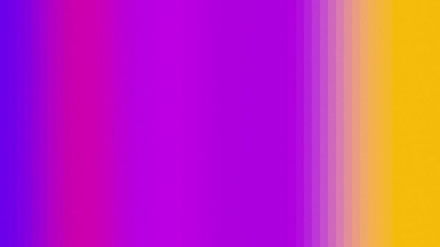Abstract gradient animation with vertical bands transitioning from blue and purple through pink to orange and yellow in a vibrant colorful digital background