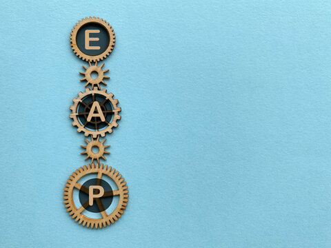 EAP Employee Assistance Program Workplace Support represented by Interconnected Gears.