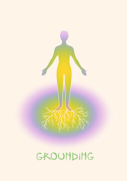 Grounding Human Roots Abstract Vector Poster