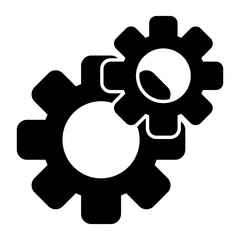 Koła zębate – mechanizm przekładni i symbol mechaniki © PaulinaGrush