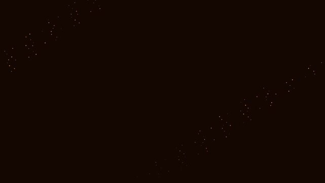 Diagonal rows of dim amber light points on a dark background
