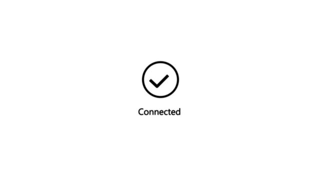 Account Activated and connected Success with loading circle bar idea on the dark white background. concept of modern mobile interface account activation verification access. 4k motion video.