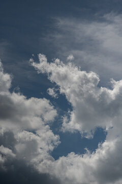 Spectacular clouds in the blue sky