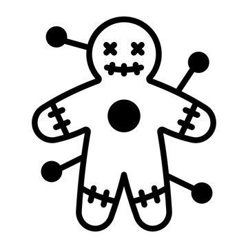 This voodoo doll icon is suitable for Magic Halloween