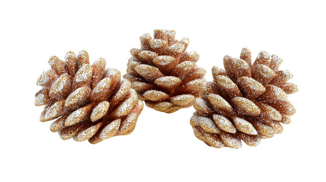 Pine cone cookies glitter sugar festive decoration