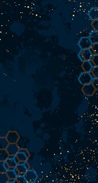 Luxury navy blue Background with Gold Glitter Splash Elegant Abstract Festive Design