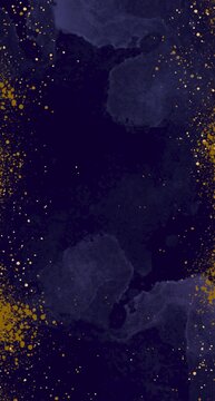 Luxury navy blue Background with Gold Glitter Splash Elegant Abstract Festive Design